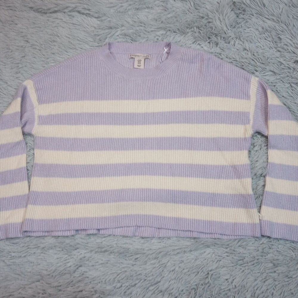 Sincerely Jules Sweater Womens M Purple Cottage‎ Core Comfort Soft Cozy